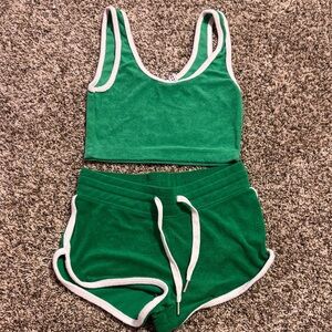 Divided Green Apparel Terry Cloth outfit
